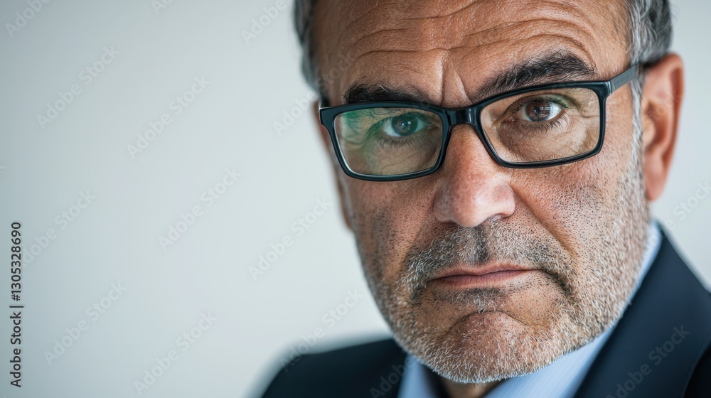 A man with glasses is looking at the camera A man with glasses is looking at the camera