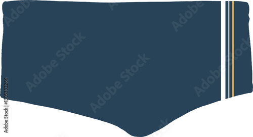 Classic Men's Swim Briefs – Navy Blue with Minimalist Stripes