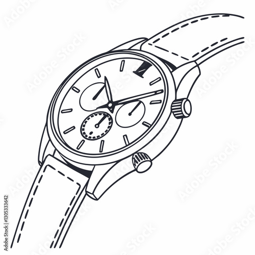 vector illustration of a clock