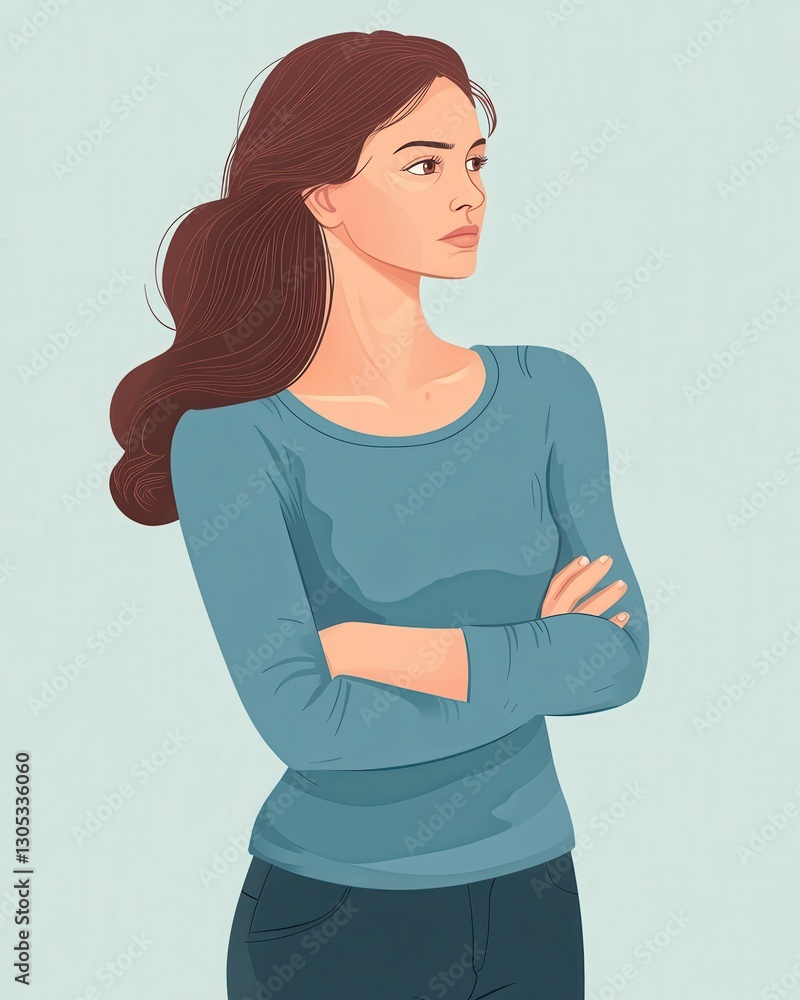 Fototapeta premium Menopause Symptoms: Understanding the Physical Changes in Women's Bodies
