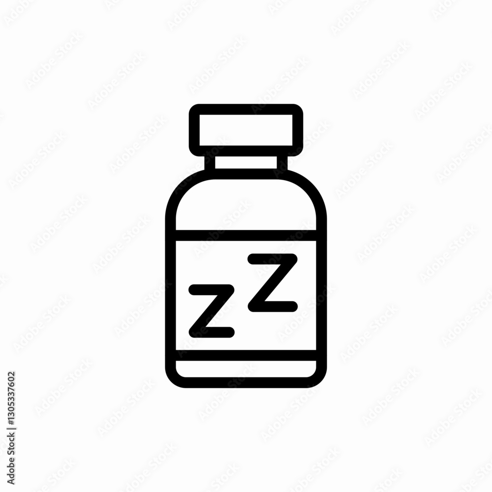 Insomnia treatment pills icon vector sign Insomnia treatment pills icon vector sign