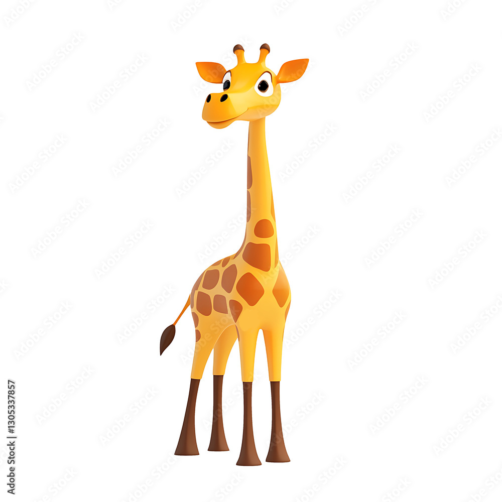 Obraz premium 3d giraffe logo design