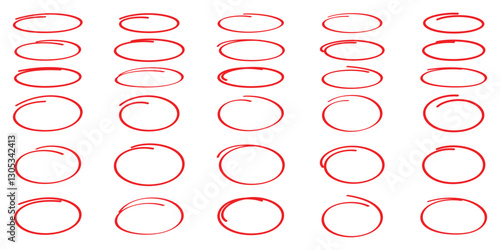 Circle line sketch icon in hand drawn style. Circular scribble doodle vector illustration on isolated background. Pencil or pen bubble sign business concept.