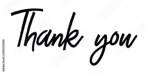 Black Calligraphy Thank You Text