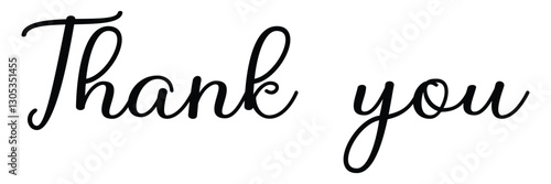 Thank You handwritten inscription. Set Hand drawn lettering. Thank You calligraphy. Thank you card. Vector illustration.