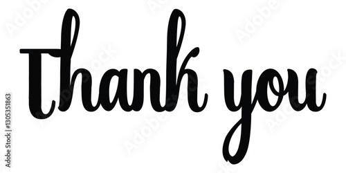 Thank you calligraphy vector illustration