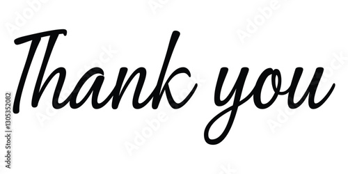 Thank you calligraphy vector illustration