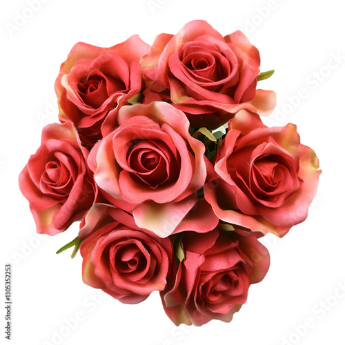 Pretty rose boquet isolated on white background
