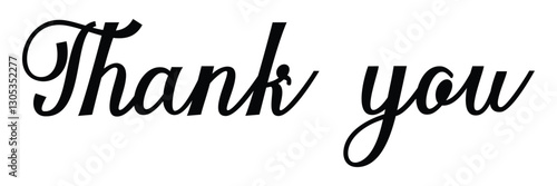 Thank you calligraphy vector illustration