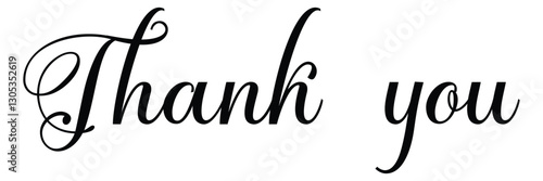 Thank you typography greeting card elegant and appreciative design. Perfect for showing appreciation in both digital and print formats.