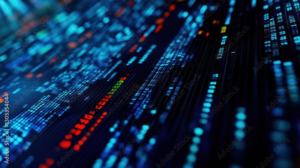 Abstract digital code display Abstract digital code display