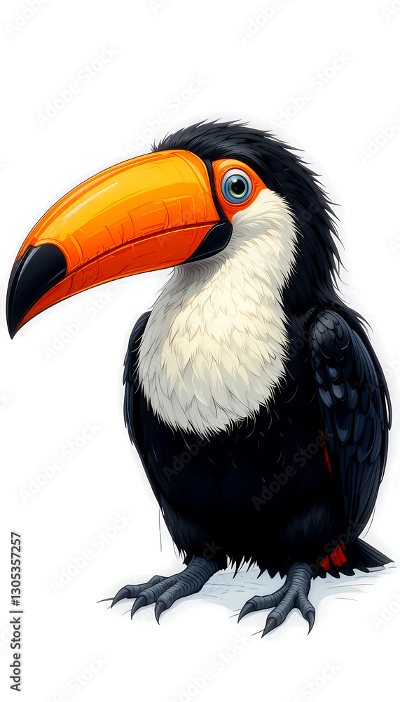 Naklejka premium exotic Toucan bird isolated 