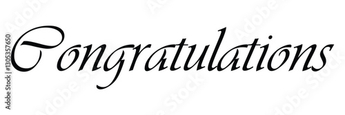 Congratulation text vector illustration