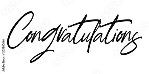 Congratulations calligraphy. Calligraphic banner. Hand lettering, Congratulating vector banner design for graduation party.