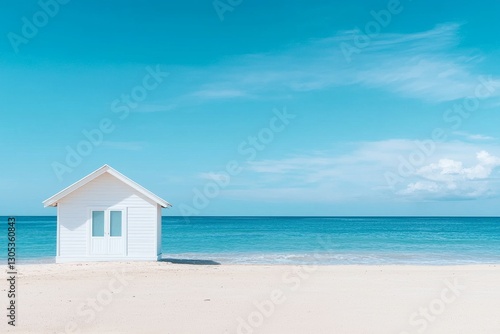 house on the sand beach near sea