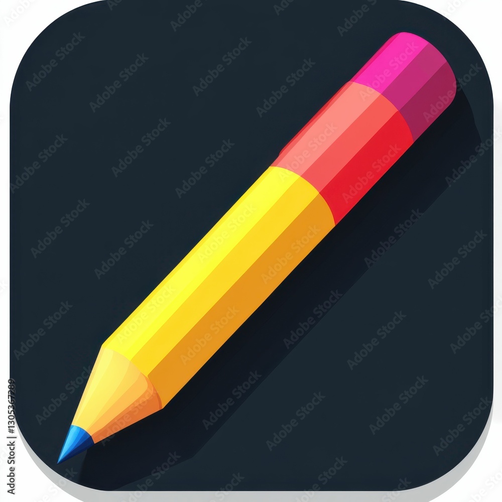 Overwrite Icon Concept with Crayons for Change and Modification Overwrite Icon Concept with Crayons for Change and Modification