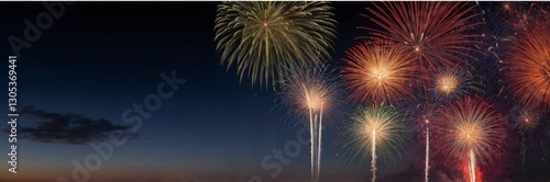 Dazzling nighttime fireworks display