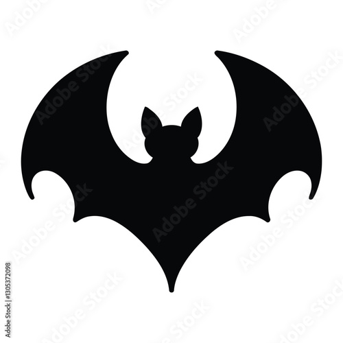 High-Quality Black Bat Silhouette Vector – Perfect for Logos, Halloween Designs, and Gothic Themes