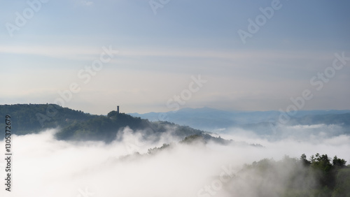 La Torre di Castellino Tanaro vista da Rocca Cigliè