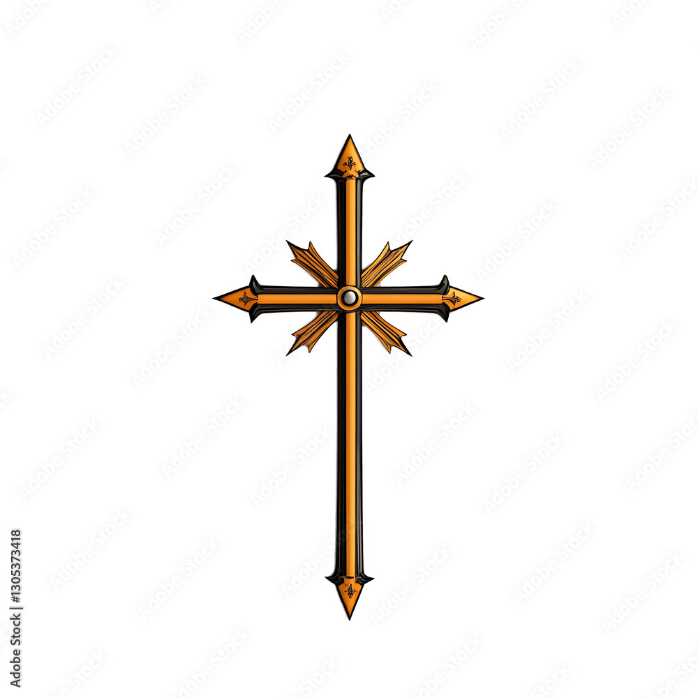 3d holy cross with light rays logo 3d holy cross with light rays logo