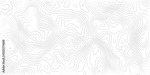 Abstract Topographic Pattern Banner Background, geographic line map with elevation assignments. Modern design background with wavy pattern. Paper texture Imitation of a geographical map shades.