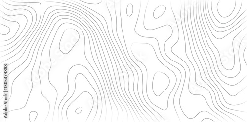 Abstract Topographic Pattern Banner Background, geographic line map with elevation assignments. Modern design background with wavy pattern. Paper texture Imitation of a geographical map shades.