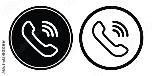 Phone icon set. Telephone symbol. Telephone call symbol isolated on white background.
