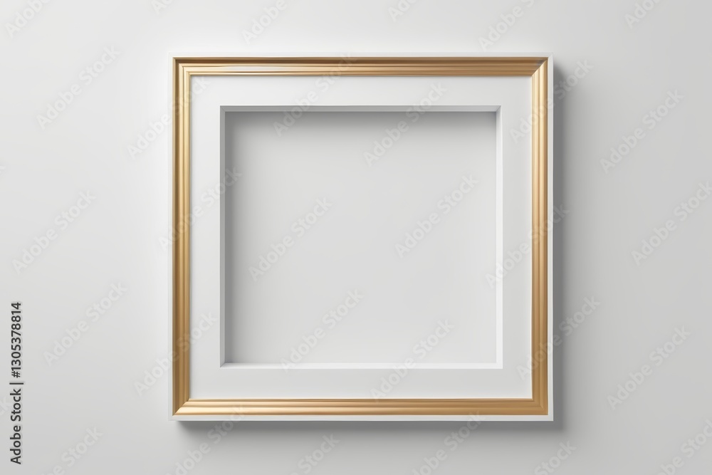 a white picture frame with gold trim on a wall a white picture frame with gold trim on a wall