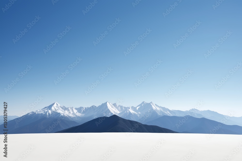 mountains in the distance with a person on skis on the snow mountains in the distance with a person on skis on the snow