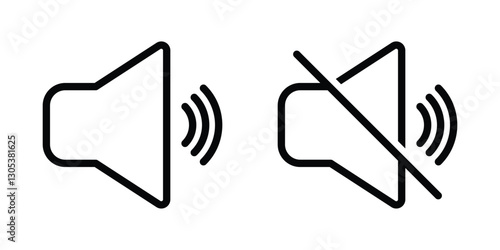 Speaker icon, volume icon, silent icon, mute icon, sound icon