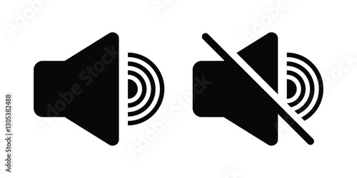 Speaker icon, volume icon, silent icon, mute icon, sound icon
