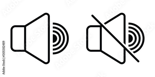Set of speaker icon. Volume icon. Silent icon symbol. Vector illustration.