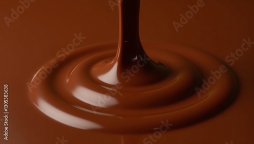 Velvety melted chocolate pour