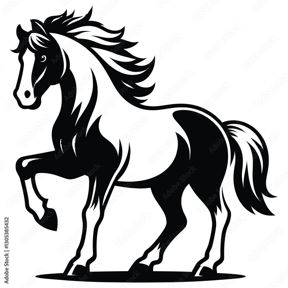 Obraz premium horse silhouette vector