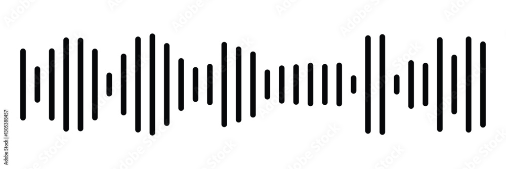 Music sound wave icon. Vector sound wave icon. Music sound wave icon. Vector sound wave icon.