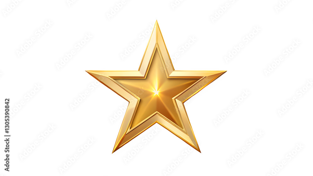 Gleaming Gold Star Emblem with Transparent Background for Award-Winning Designs Gleaming Gold Star Emblem with Transparent Background for Award-Winning Designs