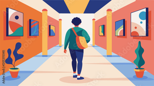Walking through the gallery I couldnt help but feel a sense of pride for the school and its dedication to promoting creativity and selfexpression.. Vector illustration