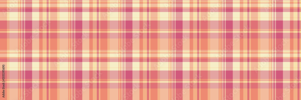 Faded check plaid pattern, 30s seamless textile texture. Template vector fabric tartan background in red and orange colors. Faded check plaid pattern, 30s seamless textile texture. Template vector fabric tartan background in red and orange colors.