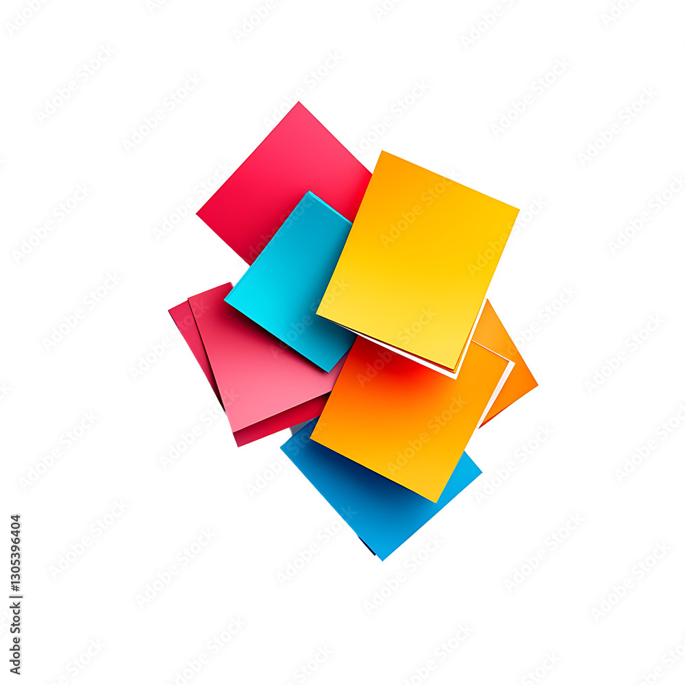 3d Sticky notes logo style 3d Sticky notes logo style