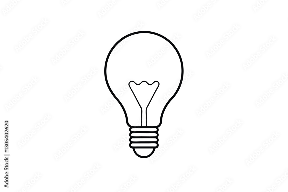Electric Bulb outline vector illustration. Electric Bulb outline vector illustration.