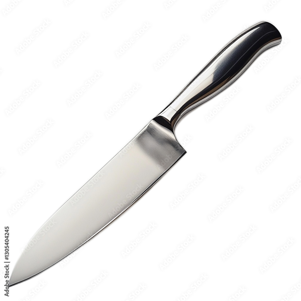 Fototapeta premium High-Quality Kitchen Chef Knife with Steel Blade and Ergonomic Handle for Professional and Home Cooking