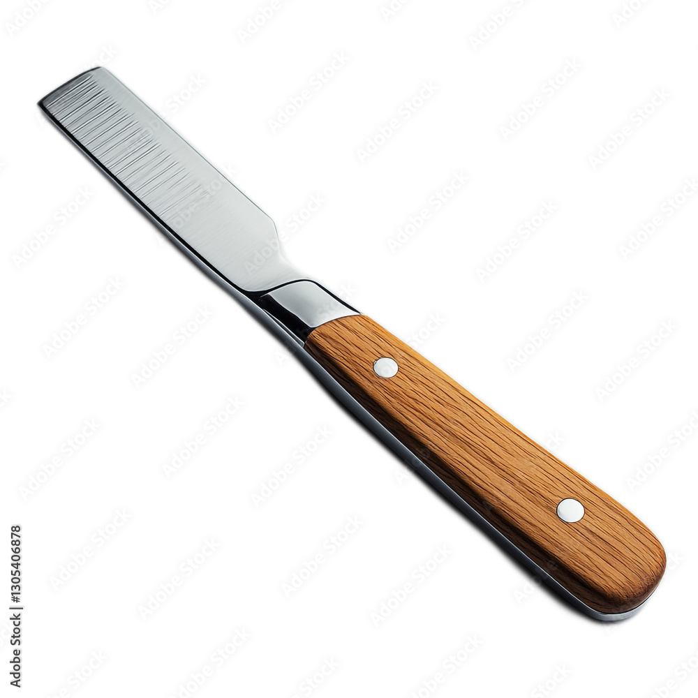 Stainless Steel Knife with Wooden Handle for Culinary Use, Ideal for Cutting and Spreading Butter, Cheese, and Other Soft Foods in Modern Kitchen Settings Stainless Steel Knife with Wooden Handle for Culinary Use, Ideal for Cutting and Spreading Butter, Cheese, and Other Soft Foods in Modern Kitchen Settings