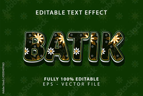 Batik Text Effect Collection: Truntum in Traditional Design