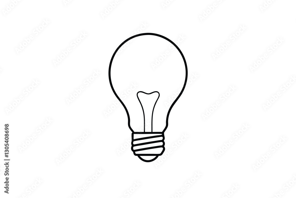 Electric Bulb outline vector illustration. Electric Bulb outline vector illustration.