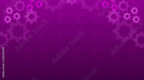 Floral background banner design | Multiple shape geometric elegant greeting background with star shape for presentation, futuristic, flyer, texture, decoration with violet colour