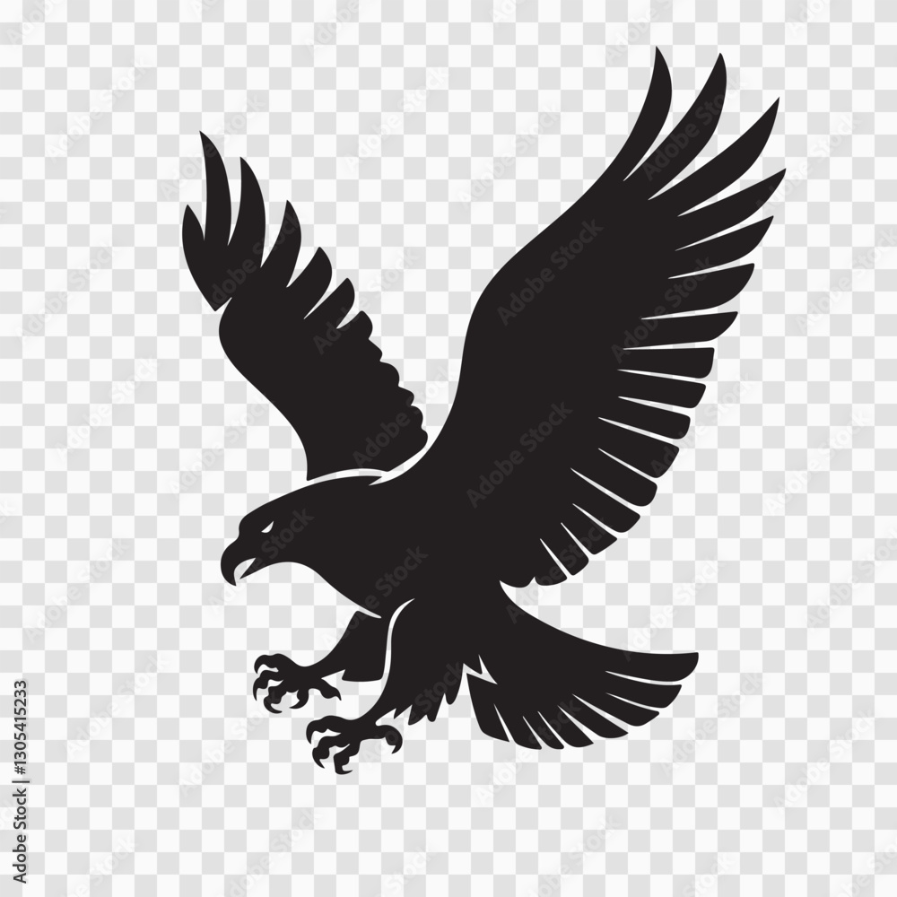 Obraz premium Fierce Eagle with Spread Wings – Dynamic Bird Artwork