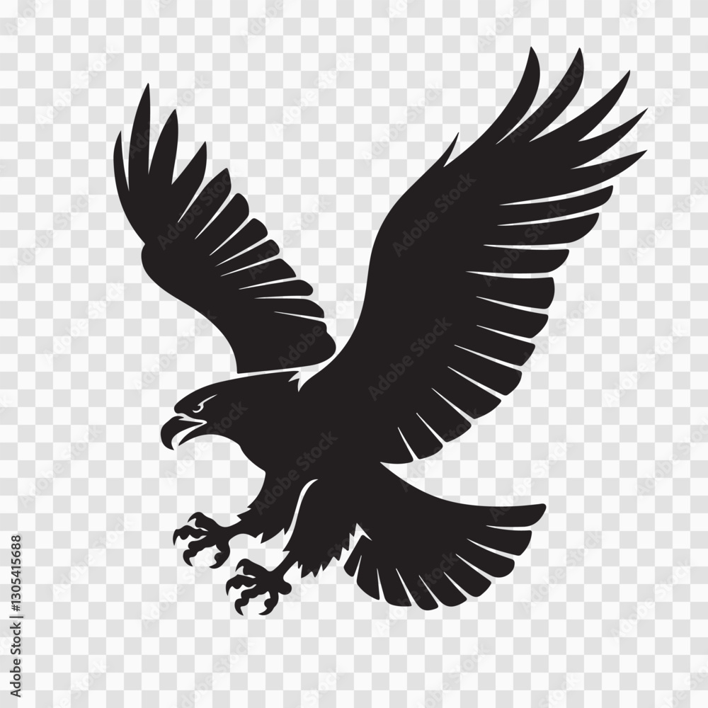 Obraz premium Powerful Predator Bird – Hunting Eagle Illustration