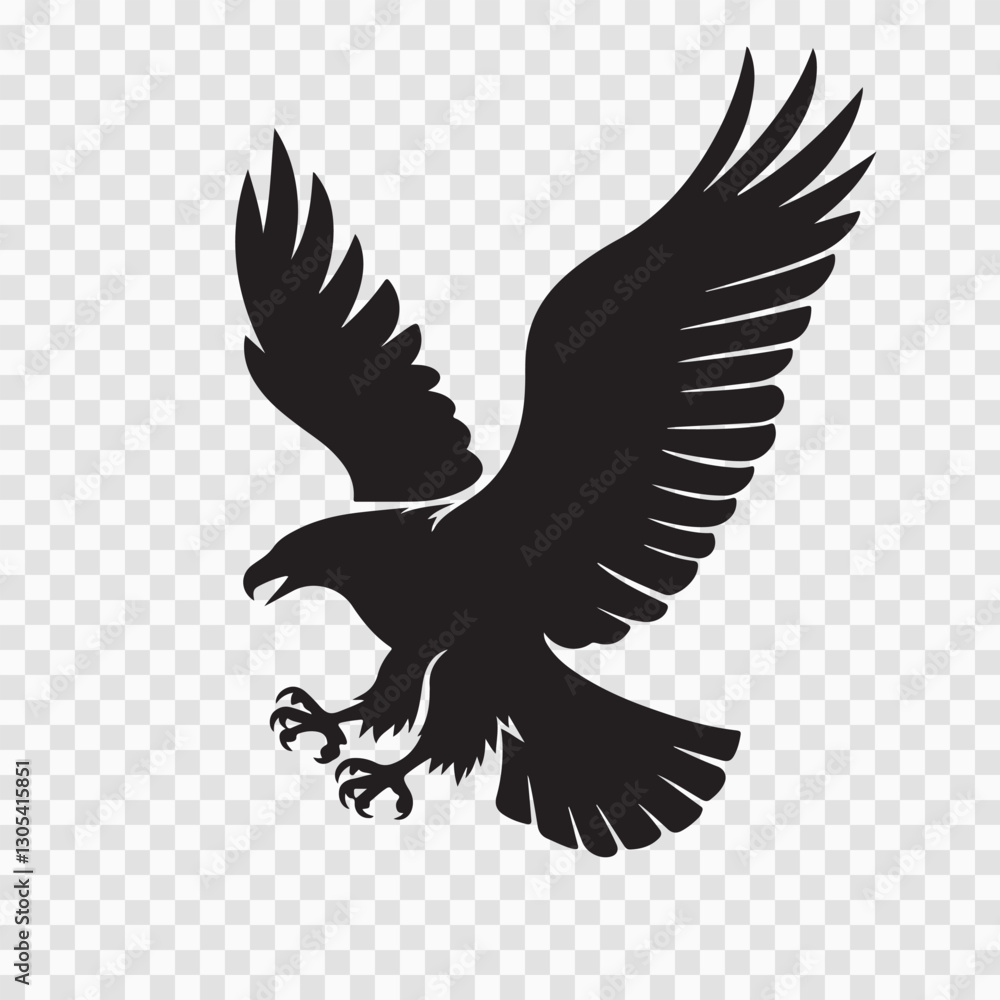 Obraz premium Dynamic Eagle Attack Pose – Fierce Winged Creature