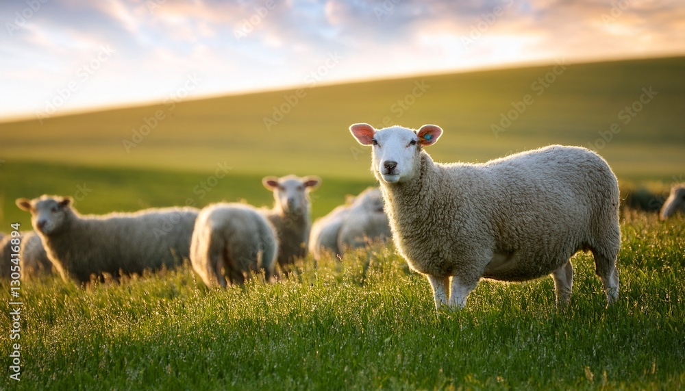 Obraz premium sheep in the field