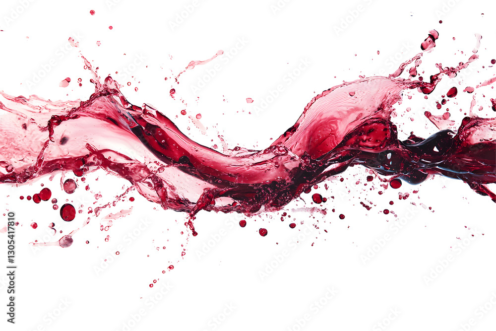 Red wine splash cut out, isolated on white or transparent background Red wine splash cut out, isolated on white or transparent background